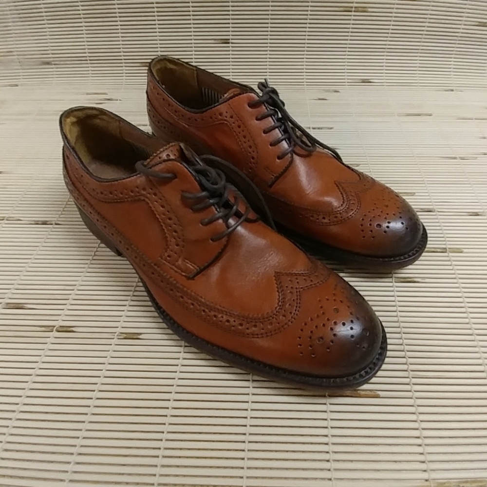 J&M Decatur Wingtip leather cognac 8.5m